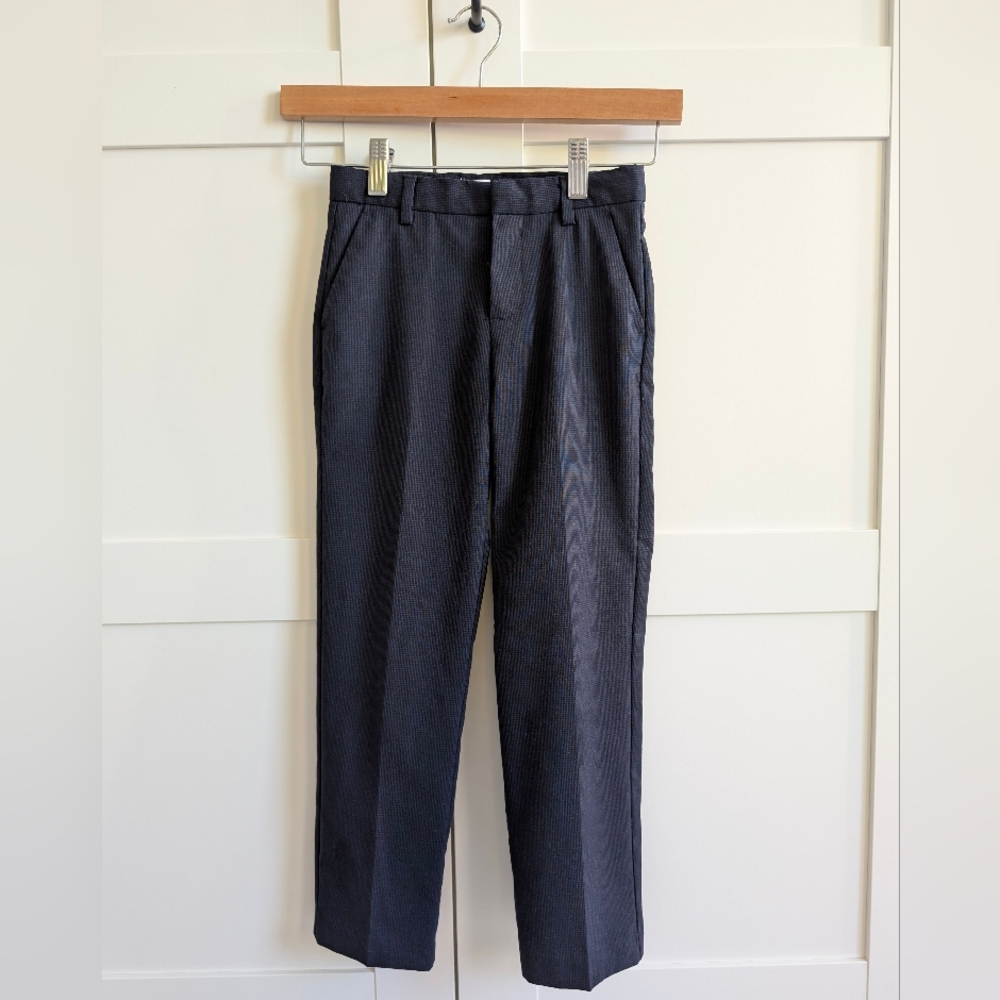 Zara Boys Blue Dress Pants Checked Houndstooth Size 7